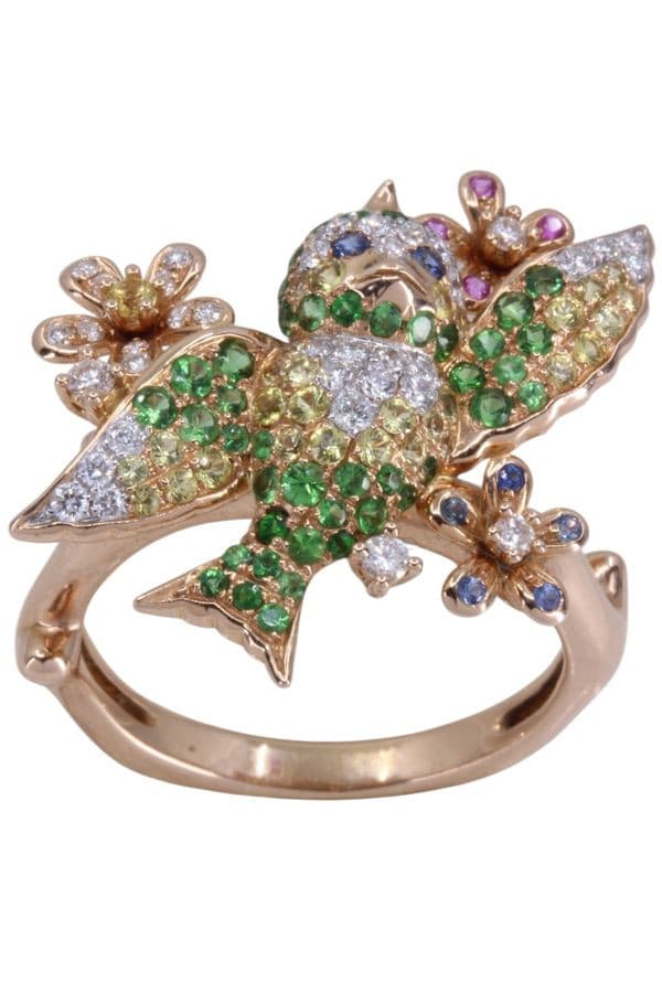 BAGUE OISEAU DIAMANTS — vue 1