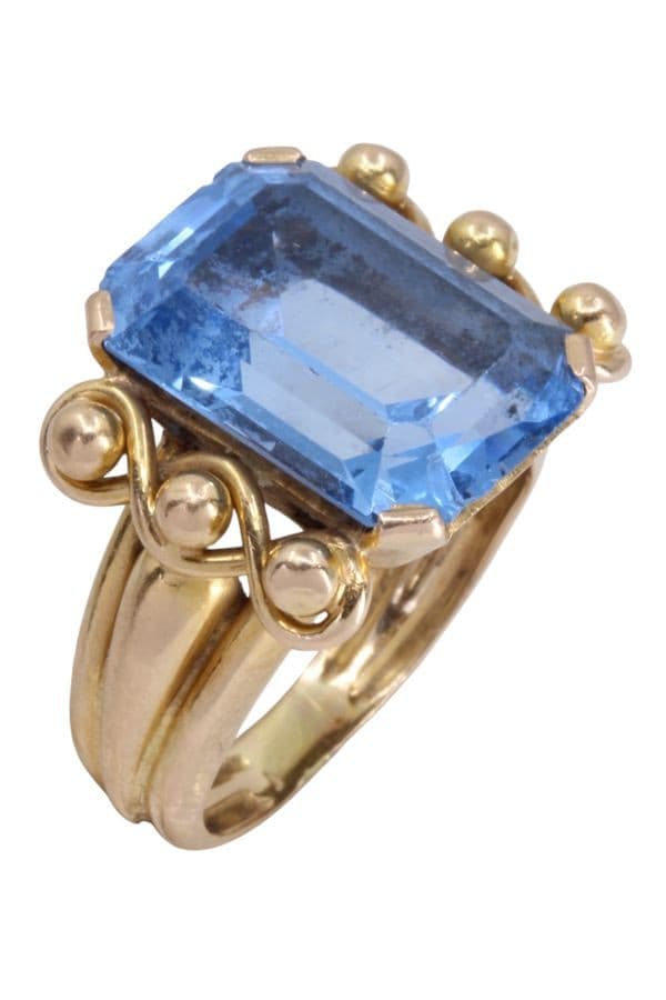 BAGUE ANCIENNE TOPAZE — vue 3