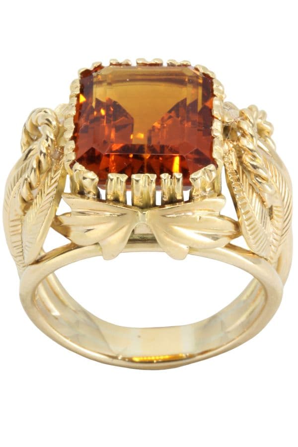 BAGUE ORNEMENTALE CITRINE DE MADÈRE — vue 1