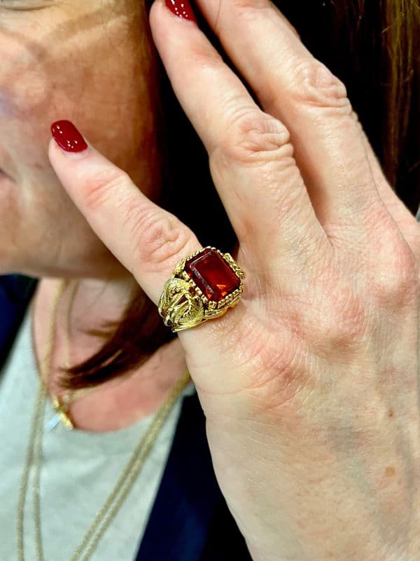 BAGUE ORNEMENTALE CITRINE DE MADÈRE — vue 2