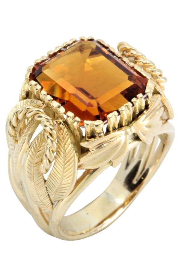 BAGUE ORNEMENTALE CITRINE DE MADÈRE — vue 4