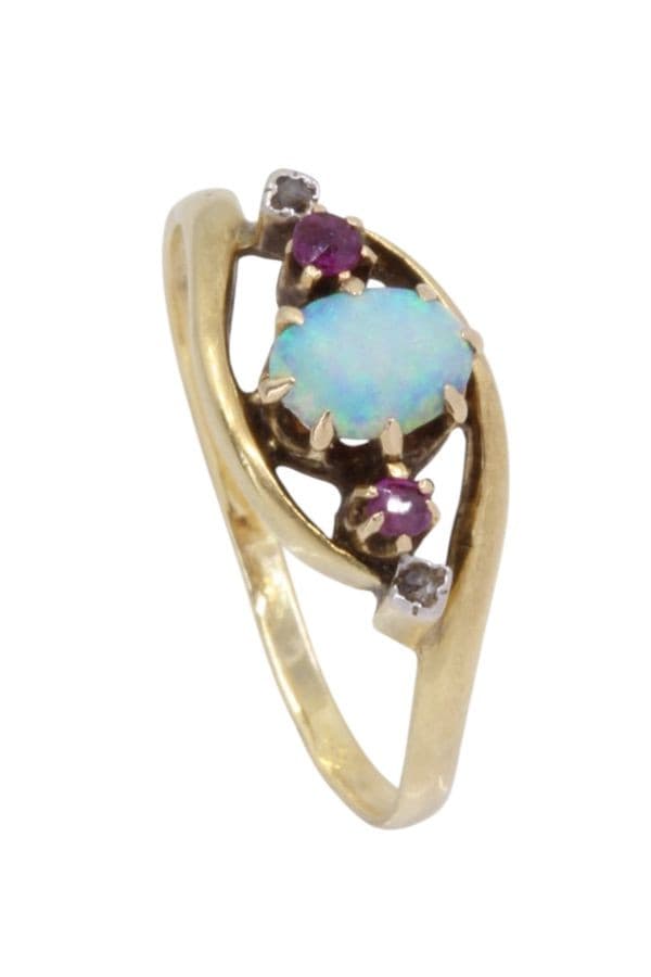 BAGUE OPALE ANCIENNE — vue 4