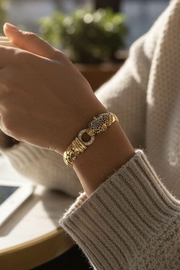 BRACELET PANTHÈRE DIAMANTS — vue 2