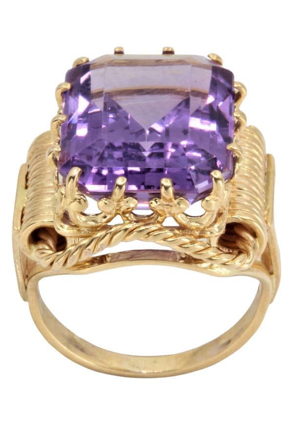 BAGUE ANCIENNE AMÉTHYSTE — vue 1