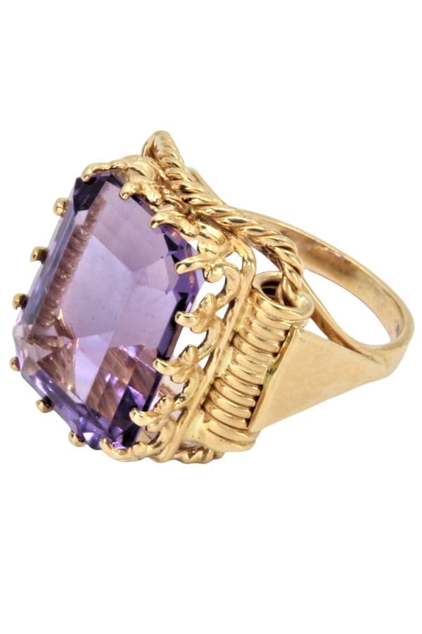 BAGUE ANCIENNE AMÉTHYSTE — vue 2