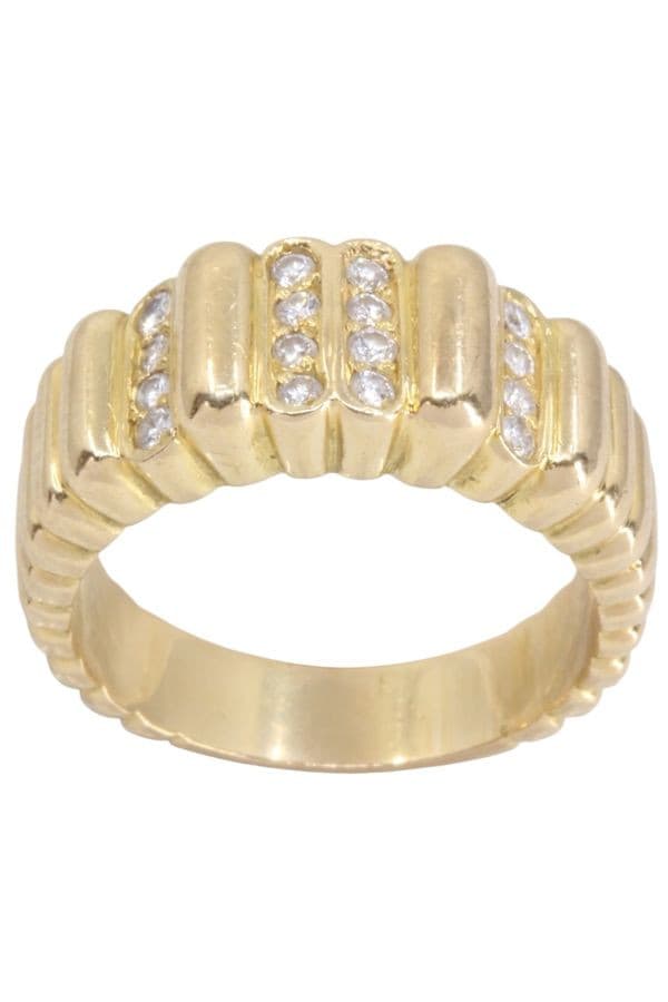 BAGUE MODERNE DIAMANTS — vue 1