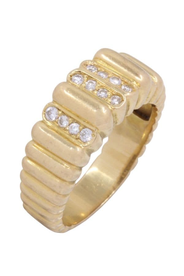 BAGUE MODERNE DIAMANTS — vue 3