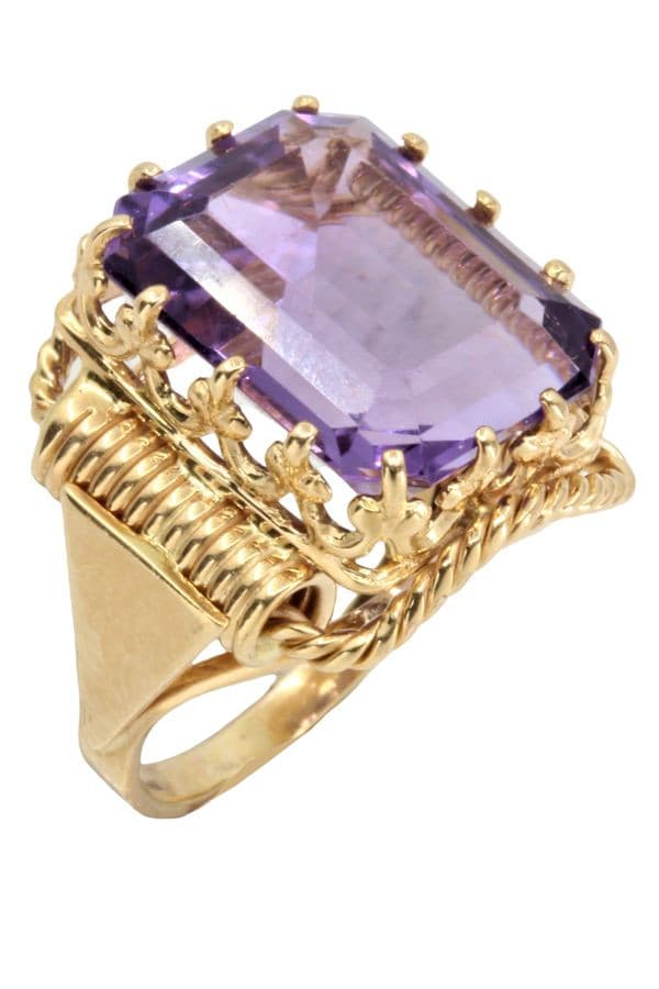 BAGUE ANCIENNE AMÉTHYSTE — vue 3