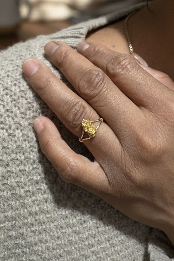 BAGUE PÉPITE NATURELLE — vue 2