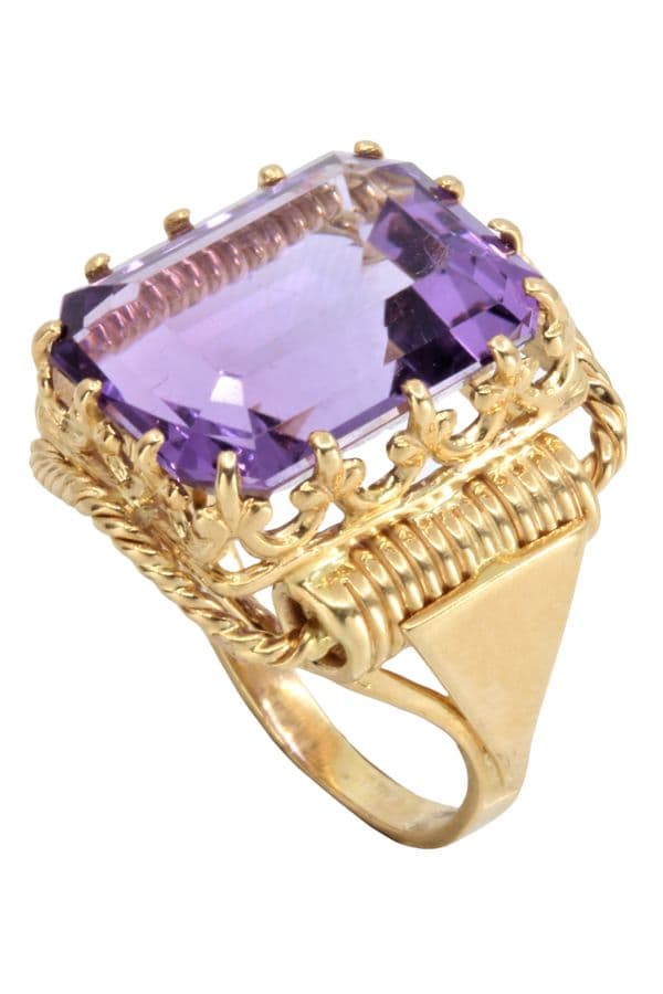 BAGUE ANCIENNE AMÉTHYSTE — vue 4