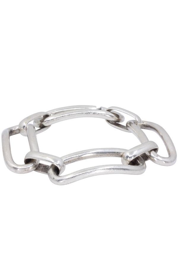 BRACELET MAILLE RECTANGLE  ARGENT — vue 1
