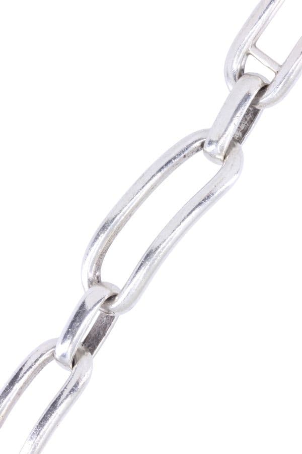 BRACELET MAILLE RECTANGLE  ARGENT — vue 3