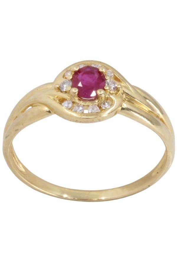 BAGUE MODERNE RUBIS ET DIAMANTS