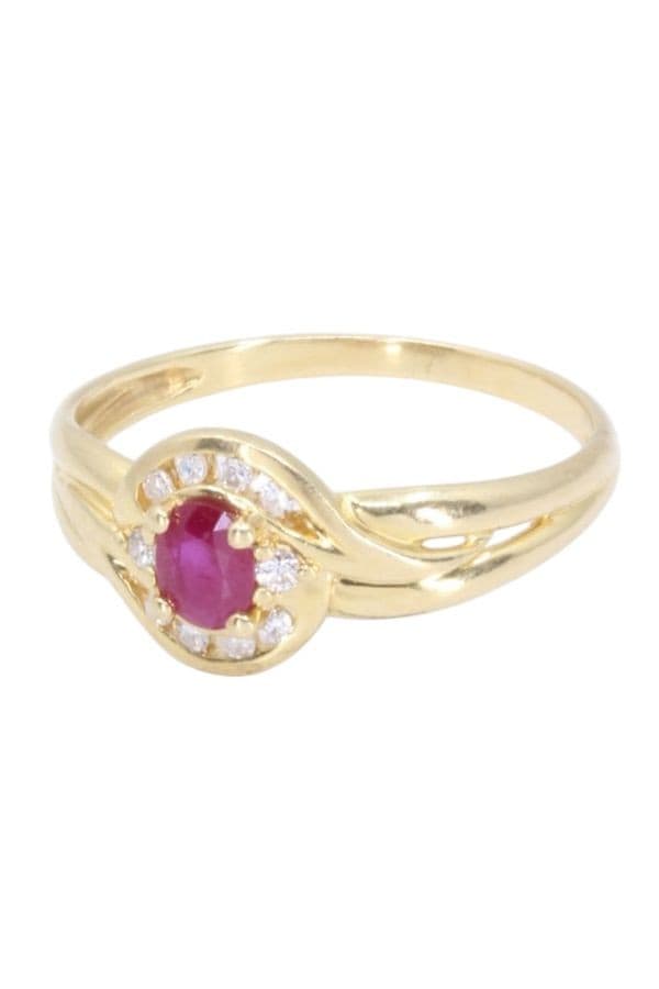 BAGUE MODERNE RUBIS ET DIAMANTS — vue 5