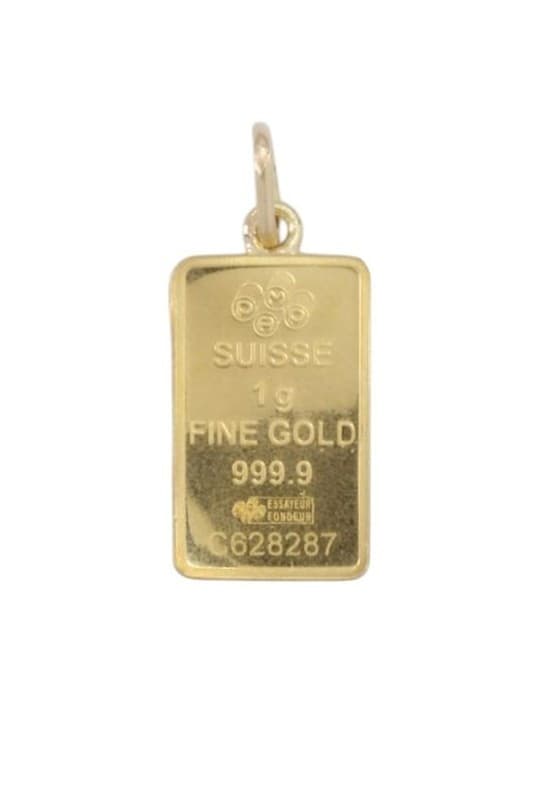 PENDENTIF LINGOTIN 1 GRAMME "LADY FORTUNA" — vue 1