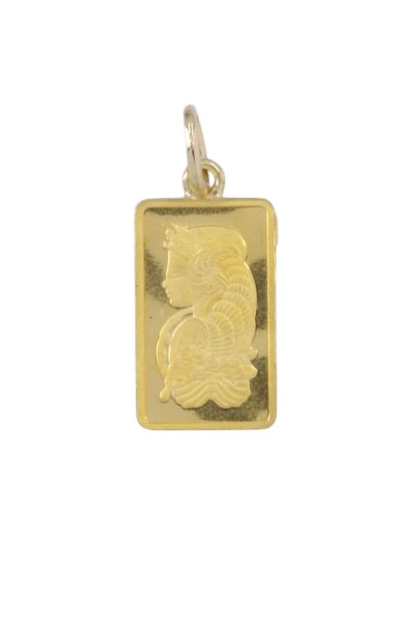 PENDENTIF LINGOTIN 1 GRAMME "LADY FORTUNA" — vue 3