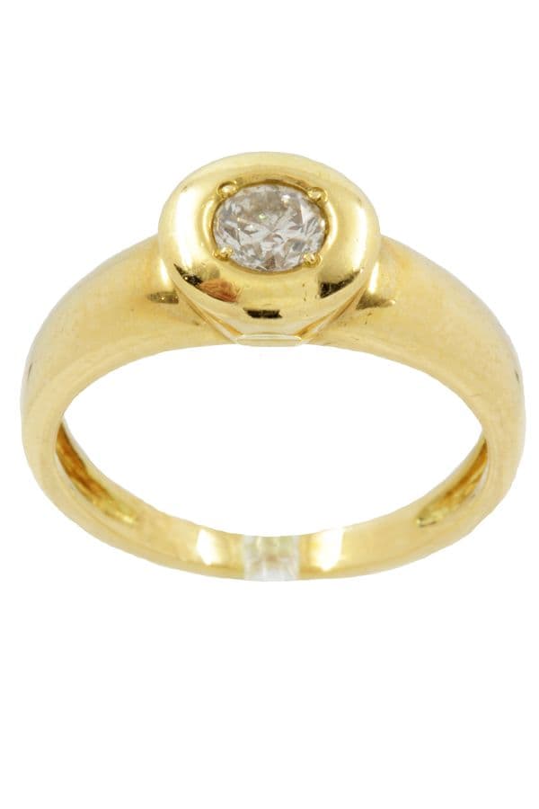 SOLITAIRE MODERNE DIAMANT 0.30 CARAT — vue 1