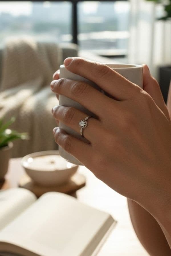SOLITAIRE DIAMANT ANCIEN — vue 2