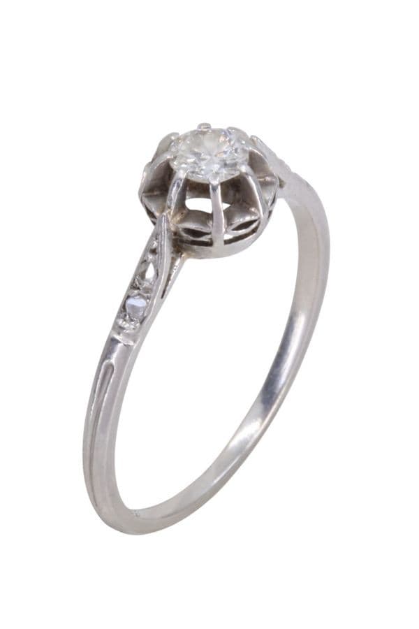 SOLITAIRE DIAMANT ANCIEN — vue 3