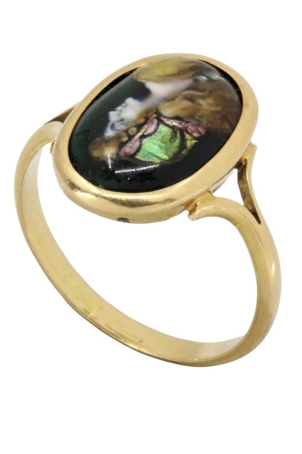 BAGUE ANCIENNE ÉMAIL DE LIMOGES — vue 5