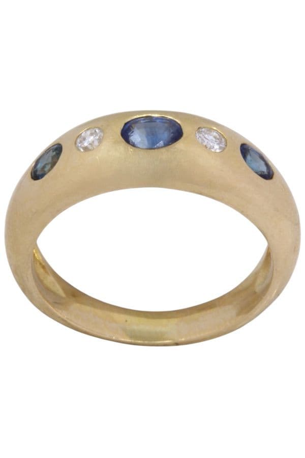 BAGUE JONC SAPHIRS ET DIAMANTS