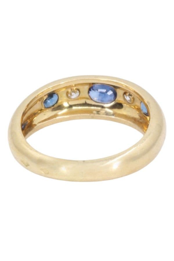 BAGUE JONC SAPHIRS ET DIAMANTS — vue 6