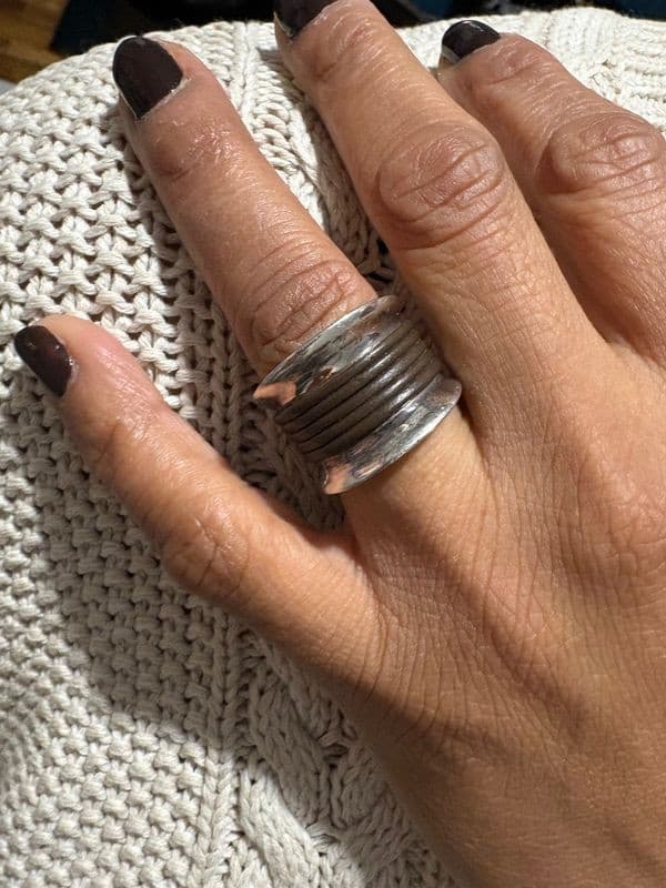 BAGUE BOSS ARGENT — vue 2