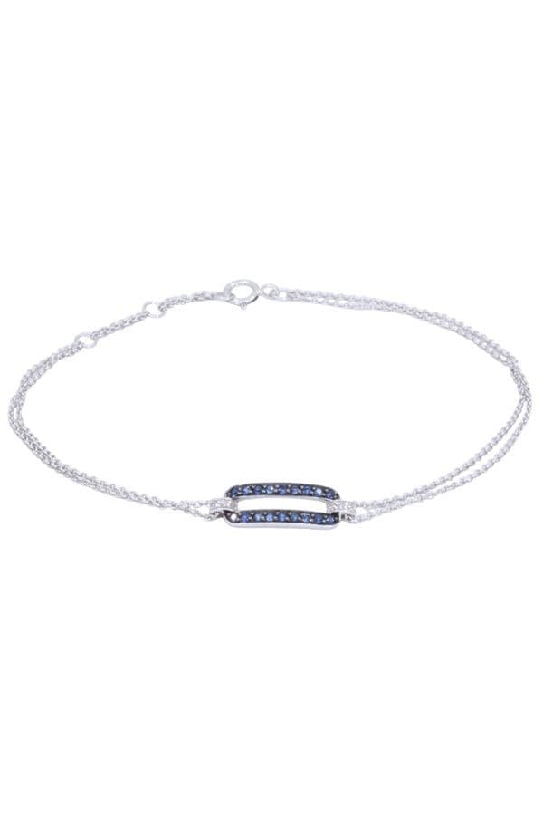 BRACELET MODERNE SAPHIRS ET DIAMANTS — vue 1
