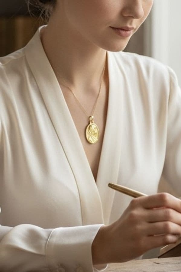 MÉDAILLE VIERGE SIGNÉE P. BRANDT — vue 2