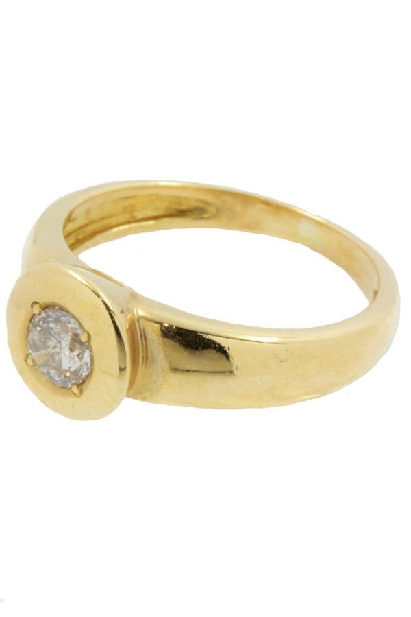 SOLITAIRE MODERNE DIAMANT 0.30 CARAT — vue 3