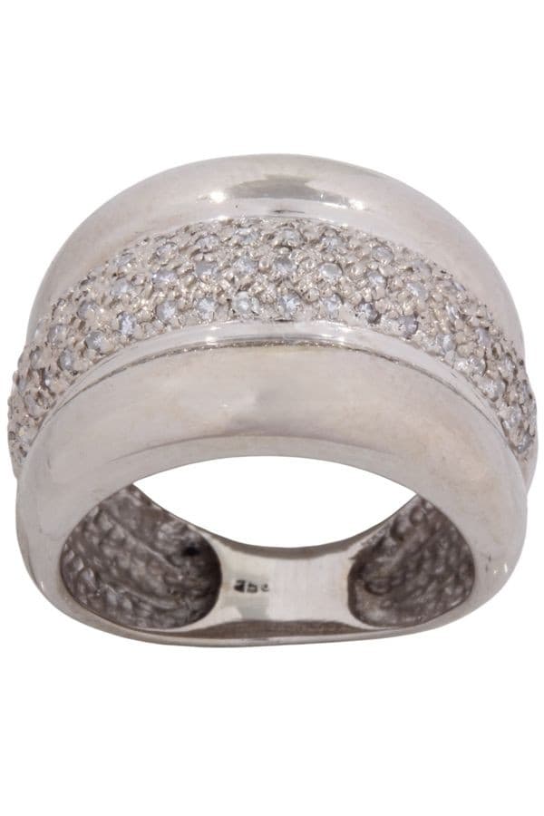 BAGUE JONC GODRON DIAMANTS — vue 1
