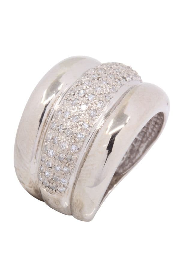 BAGUE JONC GODRON DIAMANTS — vue 3