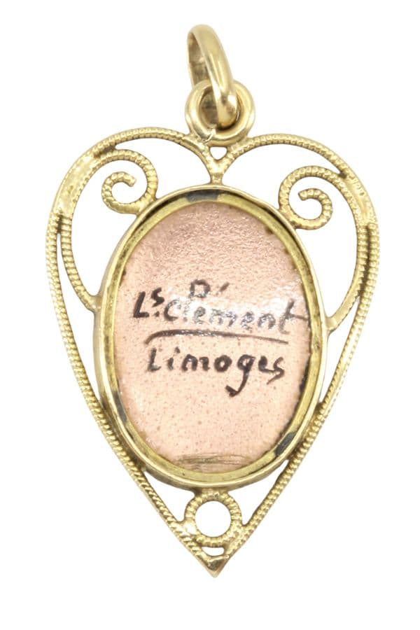 PENDENTIF ANCIEN ÉMAIL DE LIMOGES — vue 3