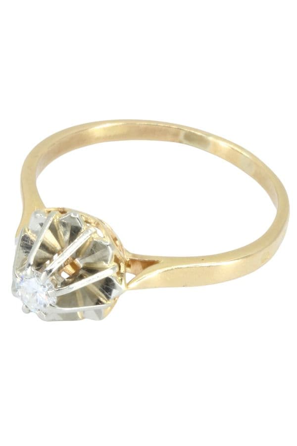 SOLITAIRE ANCIEN DIAMANT 0.15 CARAT — vue 3