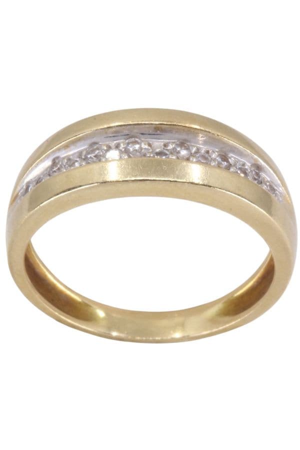 BAGUE JONC DIAMANTS — vue 1