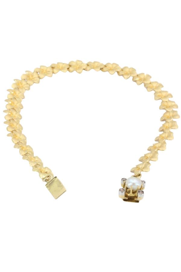 BRACELET ANCIEN PERLE ET DIAMANTS — vue 4