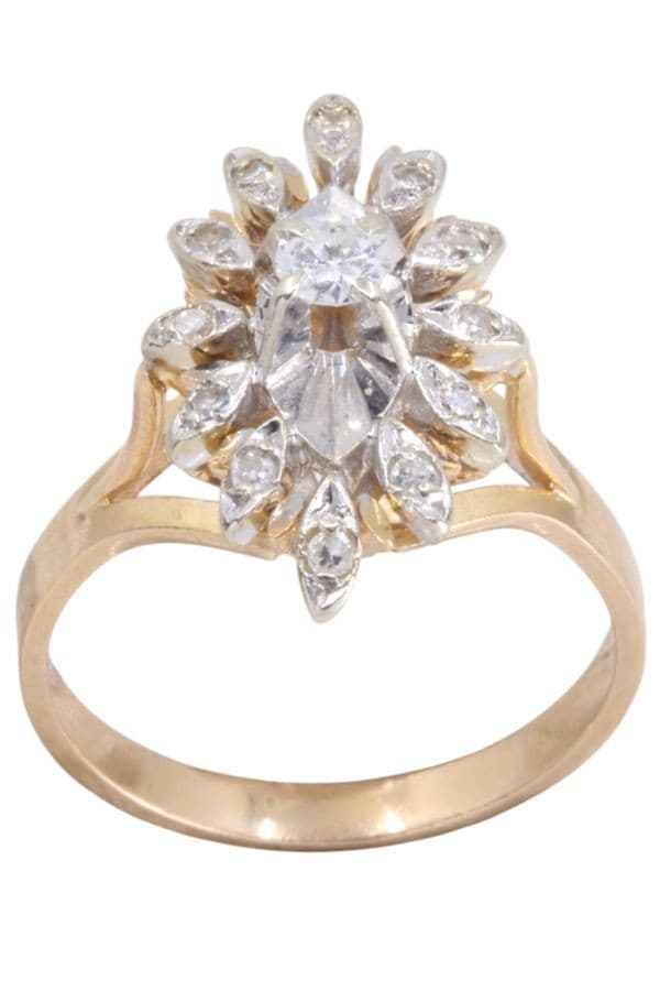 BAGUE MARQUISE DIAMANTS — vue 1