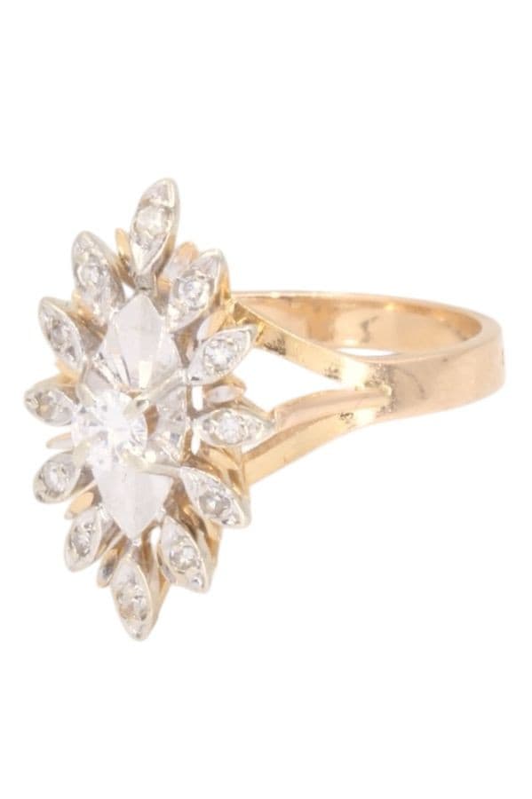 BAGUE MARQUISE DIAMANTS — vue 5