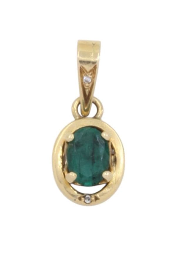 PENDENTIF EMERAUDE MODERNE — vue 1