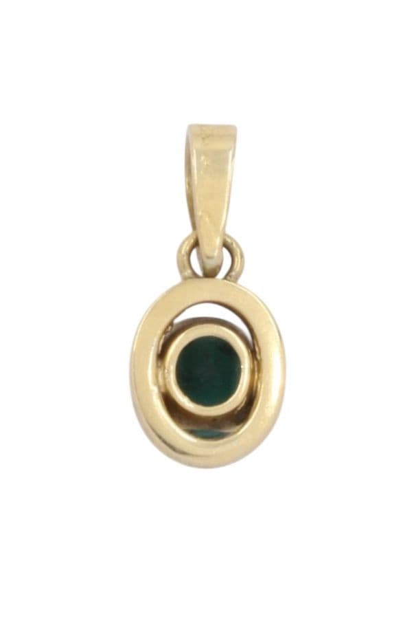 PENDENTIF EMERAUDE MODERNE — vue 3