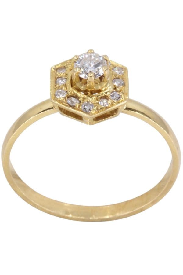 BAGUE MODERNE DIAMANTS — vue 1