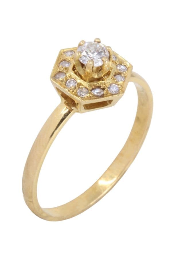 BAGUE MODERNE DIAMANTS — vue 3