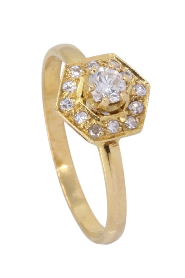 BAGUE MODERNE DIAMANTS — vue 4