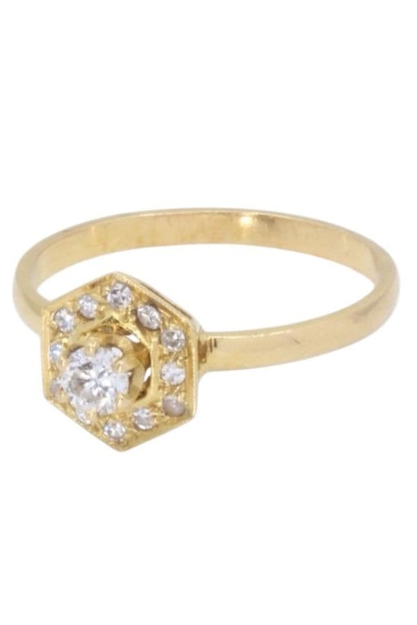 BAGUE MODERNE DIAMANTS — vue 5