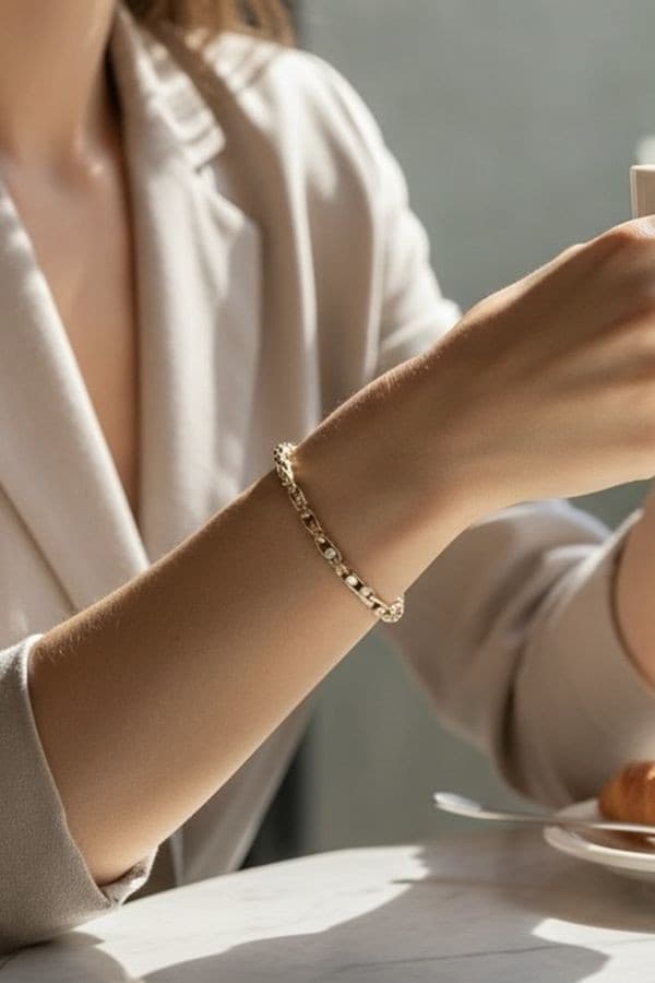 BRACELET MAILLE FANTAISIE — vue 2