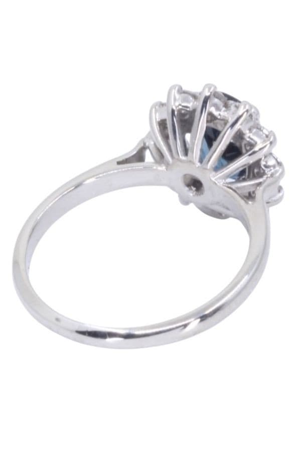 BAGUE MARGUERITE SAPHIR ET DIAMANTS — vue 6