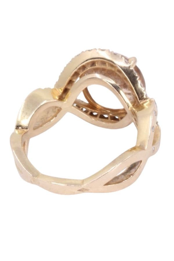 BAGUE MODERNE QUARTZ ET DIAMANTS — vue 6