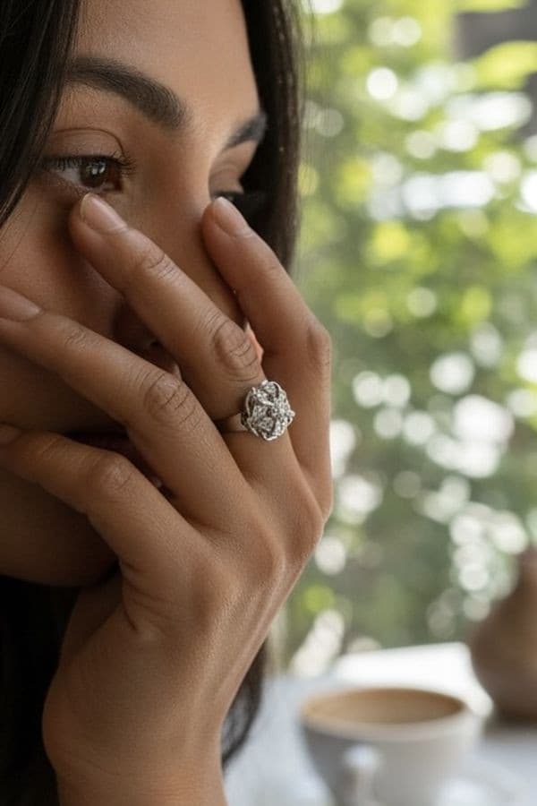 BAGUE DIAMANTS 1950' — vue 2
