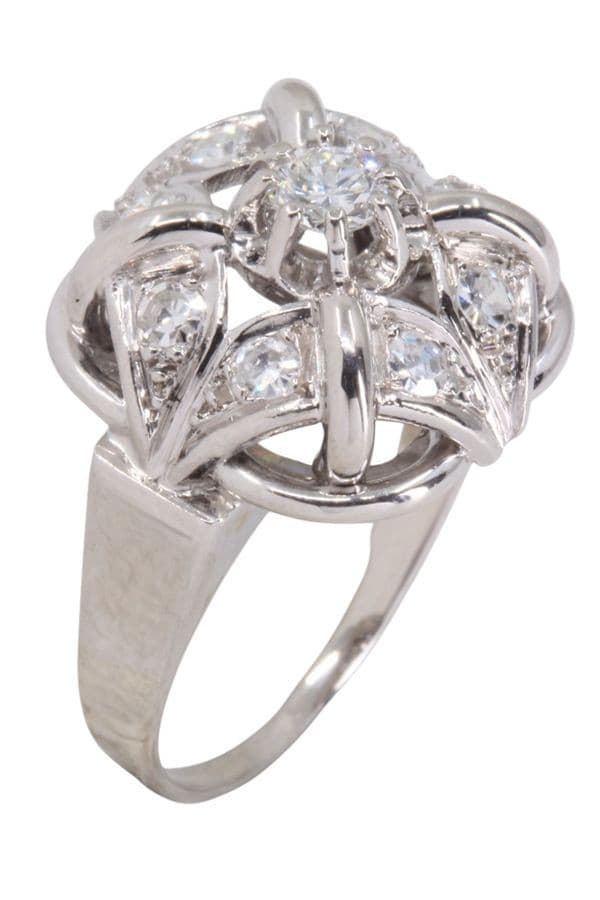 BAGUE DIAMANTS 1950' — vue 3