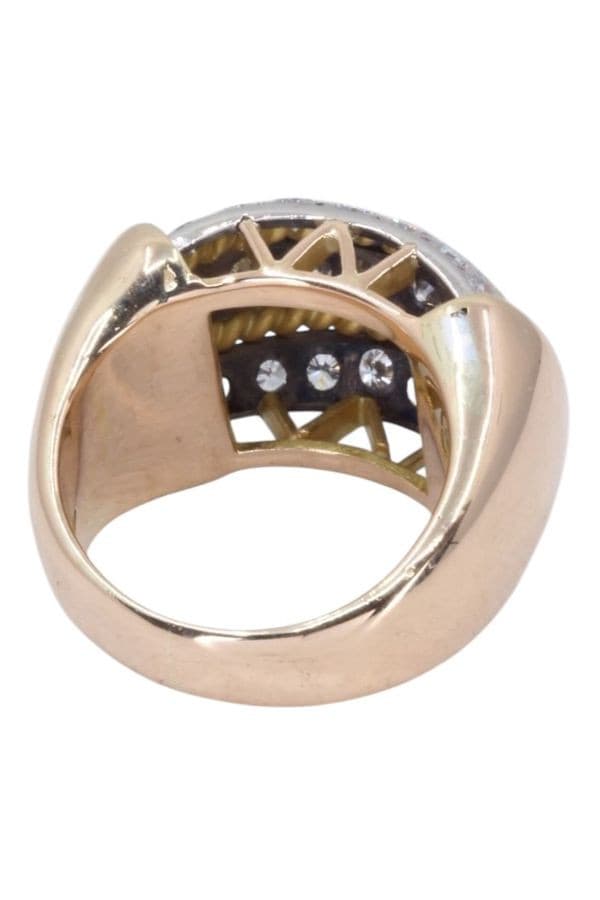 BAGUE BANDEAU DIAMANTS 1950' — vue 6